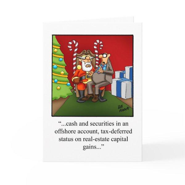 Funny Financial Business Christmas Card