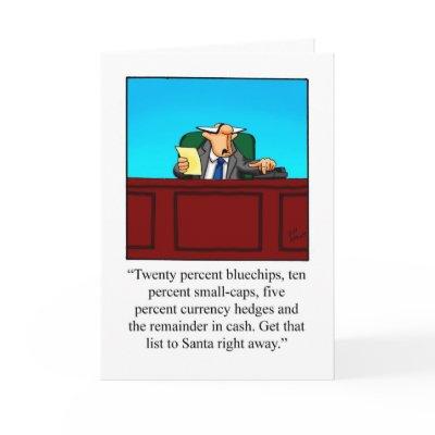 Funny Financial Humor Christmas Card