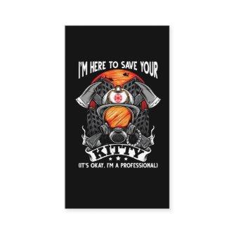 Funny Firefighter Joke Cat Rescue