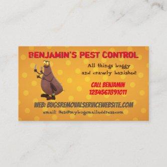 Funny flea insect pest control business