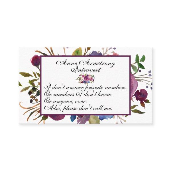 Funny Floral Introvert