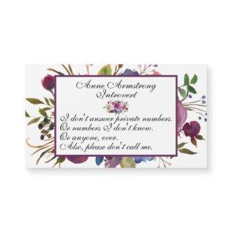 Funny Floral Introvert Magnet