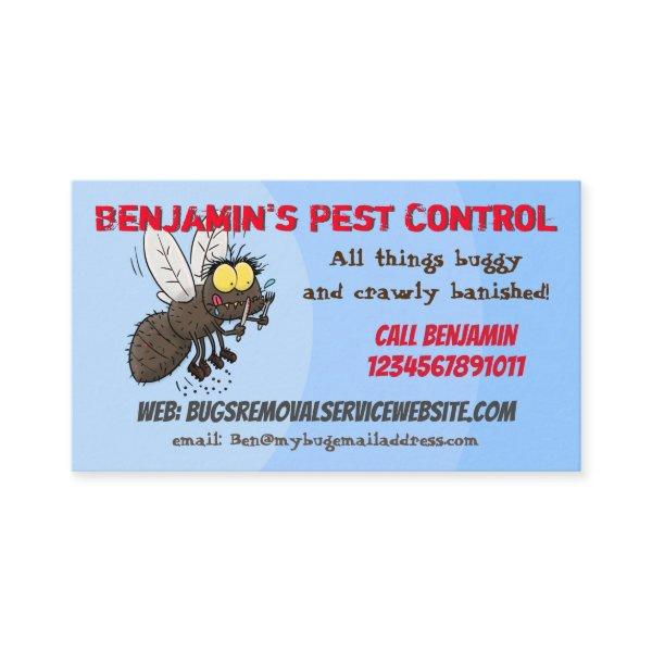 Funny fly cartoon pest control business