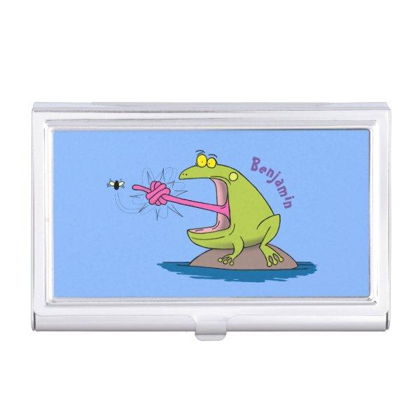 Funny frog and fly cartoon  case