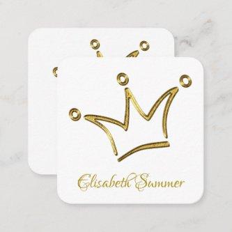 Funny Golden Crown - luxury royal 1 Square
