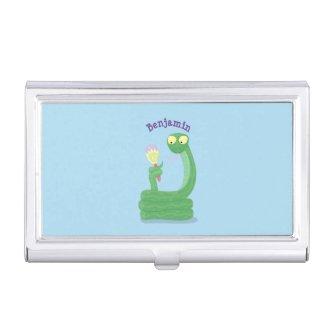 Funny green snake with maraca cartoon  case