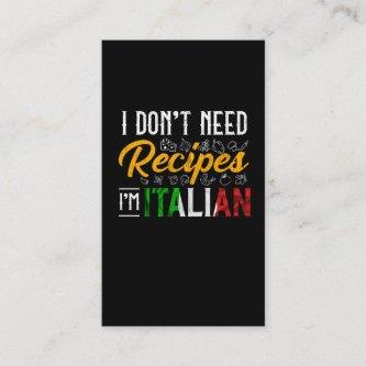 Funny Italian Cook Gift Culinary Kitchen Humor