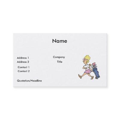 funny lady golfer cartoon graphic