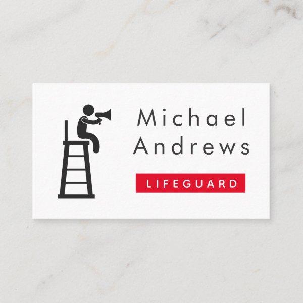 Funny Lifeguard Icon Swimming Pool Safety Classic