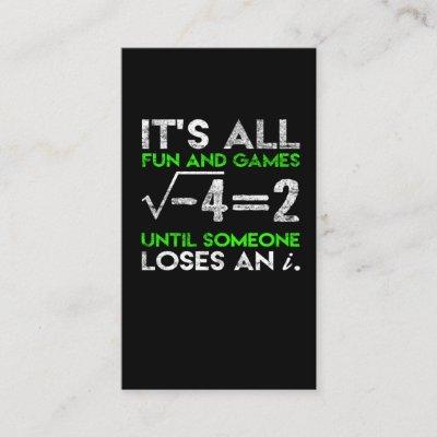 Funny Math Imaginary Number Equation Humor