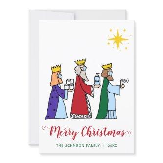 Funny Merry Christmas Three Kings Greeting Holiday Card