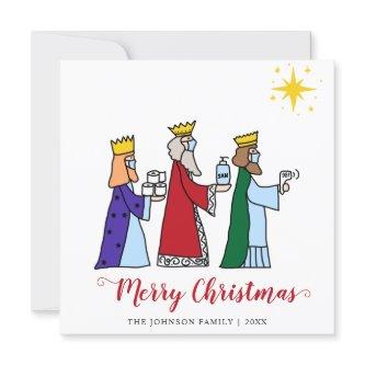 Funny Merry Christmas Three Kings Greeting Holiday Card