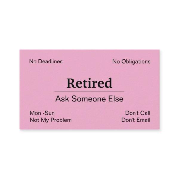 Funny Out Of Business Retirement