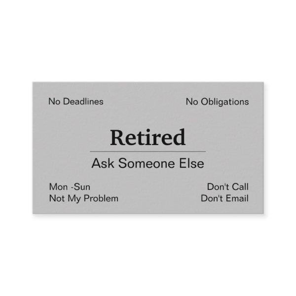 Funny Out Of Business Retirement