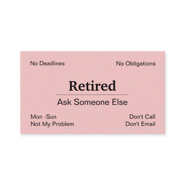 Funny Out of Business Retirement