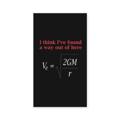 Funny Physics Joke Escape Velocity Gravity Science