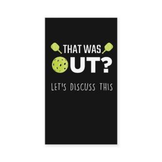 Funny Pickleball Discuss Joke Racquet Sportsman