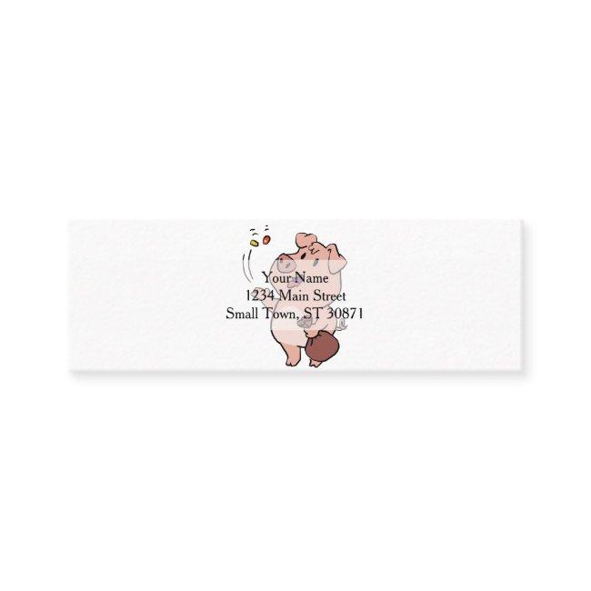Funny pig eating sweets | choose background color mini