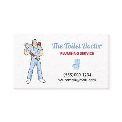 Funny Plumber Doctor Contractor Plumbing Service