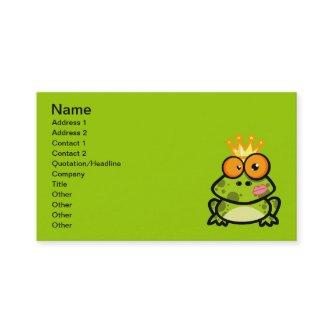 FUNNY PRINCE FROG CARTOON bulgy eyeballs crown