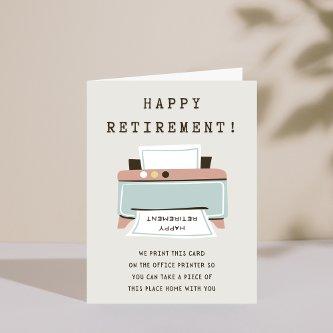 Funny Printer Happy Retirement Card