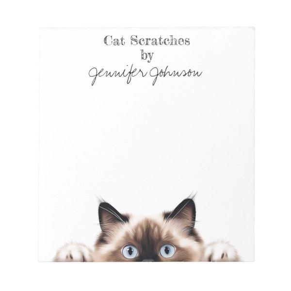 Funny Ragdoll Cat Notepad