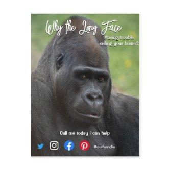 funny real estate postcard long face ape