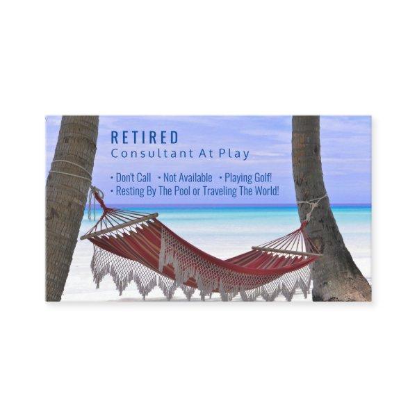 Funny Retired, Beach Hammock, Profession Gag