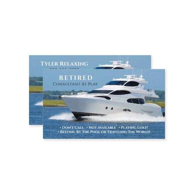 Funny Retired DIY Profession White Yacht Gag