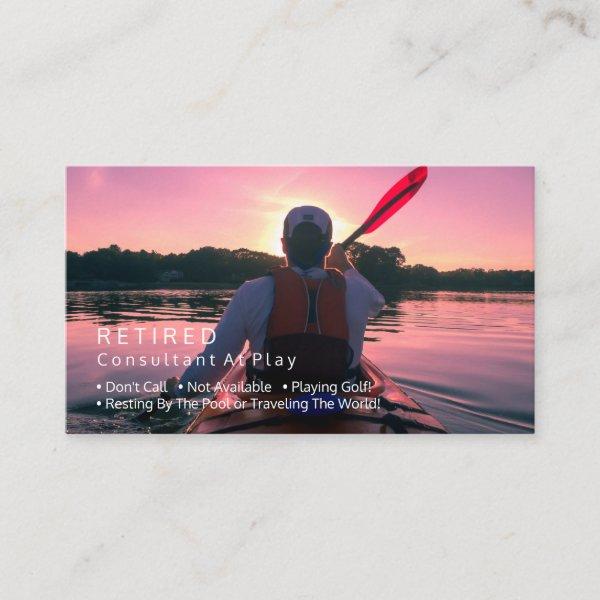 Funny Retired, Kayaking Sunset, DIY Profession Gag