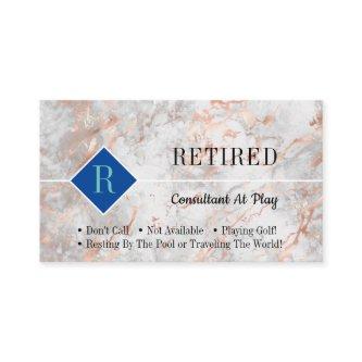 Funny Retired Rose Gold Marble, DIY Profession Gag