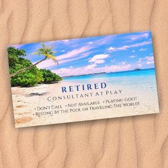 Funny Retired Sunset Beach & Palms, Profession Gag