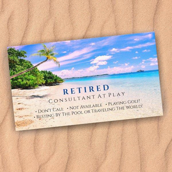 Funny Retired Sunset Beach & Palms, Profession Gag
