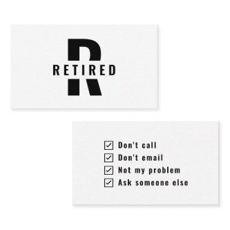 Funny Retirement Monogram Retired Ask Someone Else