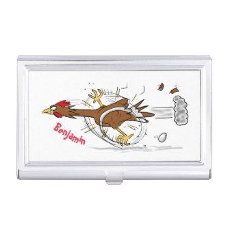 Funny running cool chicken cartoon illustration  case