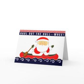 Funny Santa Christmas Holiday Card