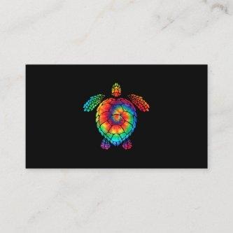 Funny Sea Turtle Ocean Tie Dye Rainbow Hippie Cost