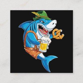Funny Shark Drink Beer - Crazy Shark Gifts Square