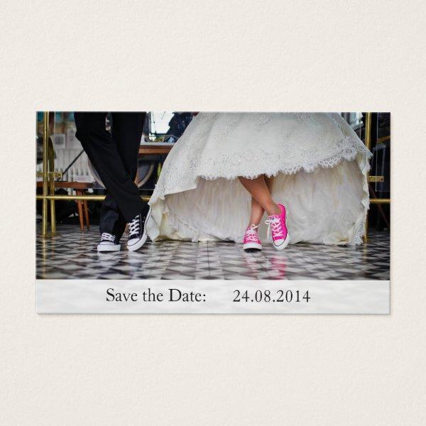 Funny Sneakers Save the Date Wedding