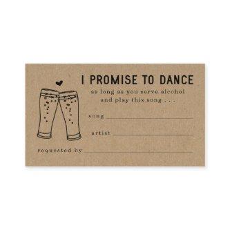 Funny Song Request Card Invitation Enclosure