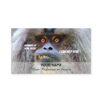 Funny teeth for dental experts against shame