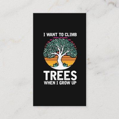 Funny Tree Climber Kid Arborist Future Job
