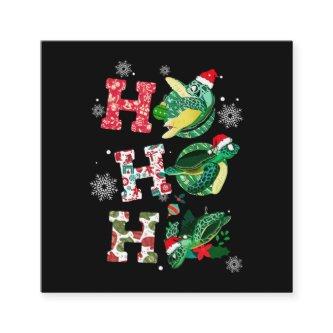 Funny Turtle Christmas Lovers Square