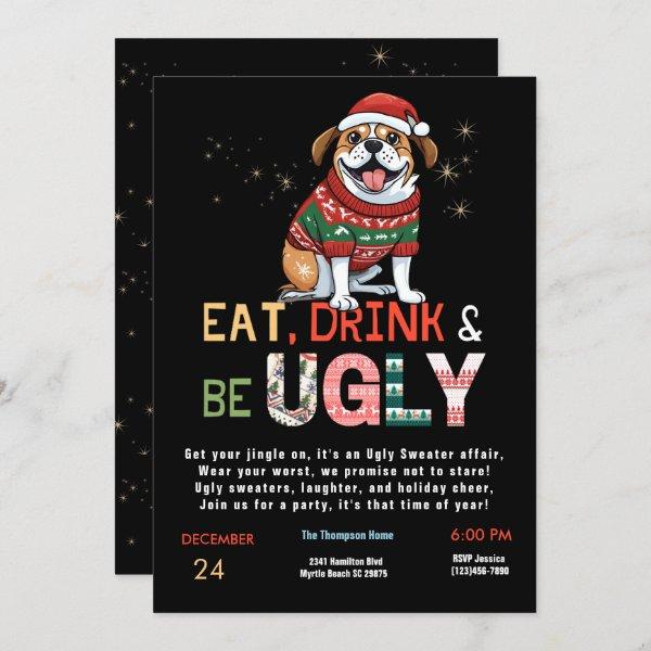 Funny Ugly Sweater Christmas Party Invitation