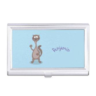 Funny weasel cartoon illustration  case