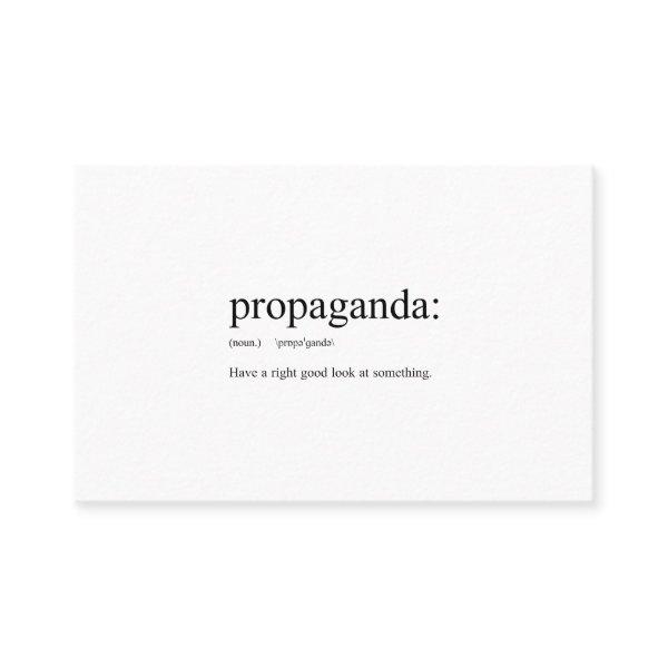 Funny Word Definitions: Propaganda