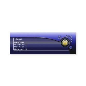 Futuristic Hi Tech Faux Metallic Card with QR Code