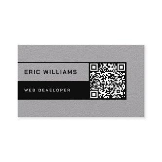 Futuristic minimal style with QR code