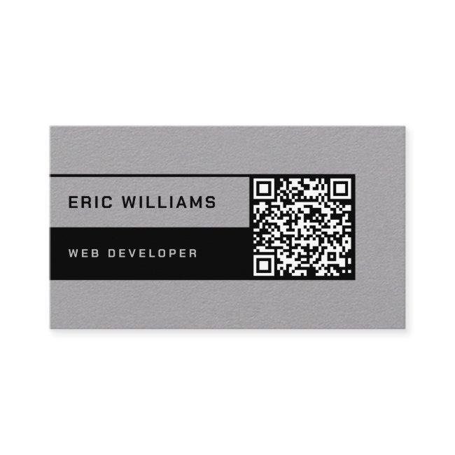Futuristic minimal style with QR code