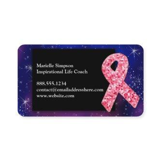 Galaxy Pink Glitter Breast Cancer Survivor Coach